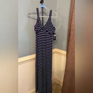 design history striped maxi dress Eliza Striped Maxi Dress Red / S